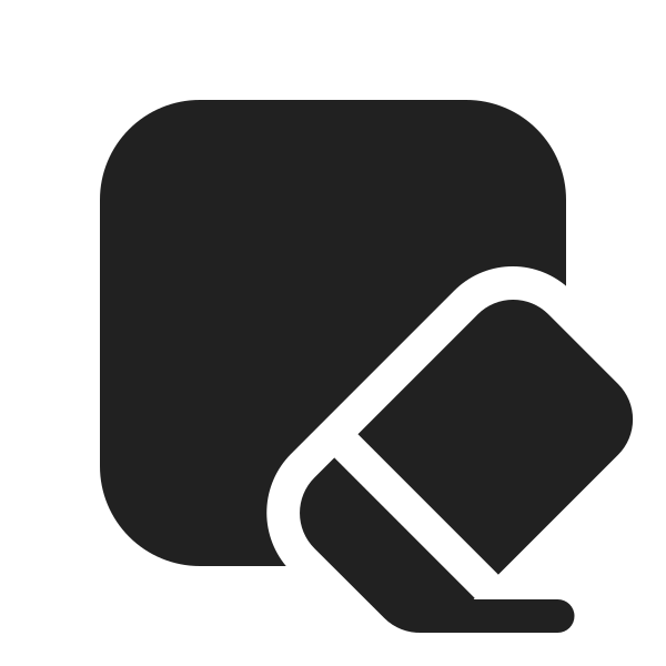 Ic Fluent Square Eraser 20 Filled