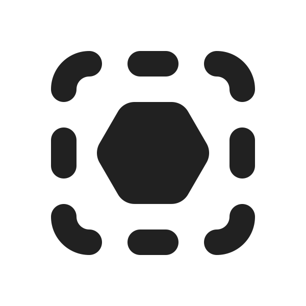 Ic Fluent Square Hint Hexagon 12 Filled