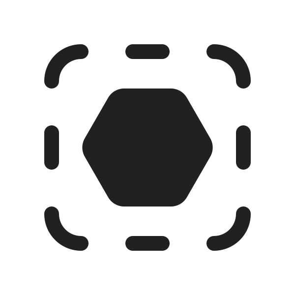 Ic Fluent Square Hint Hexagon 20 Filled