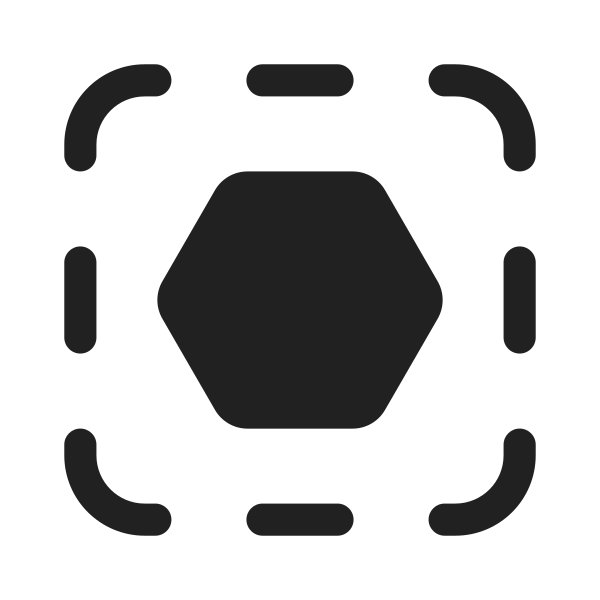 Ic Fluent Square Hint Hexagon 28 Filled