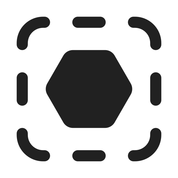 Ic Fluent Square Hint Hexagon 32 Filled