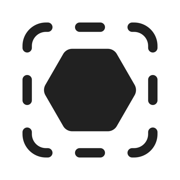 Ic Fluent Square Hint Hexagon 48 Filled