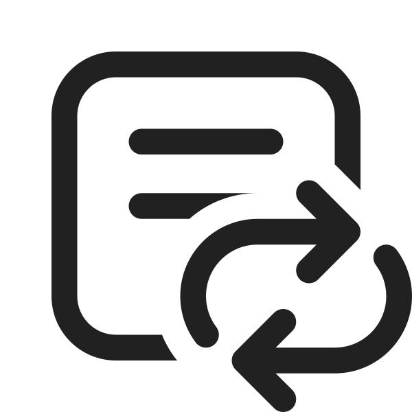 Ic Fluent Square Text Arrow Repeat All 16 Regular