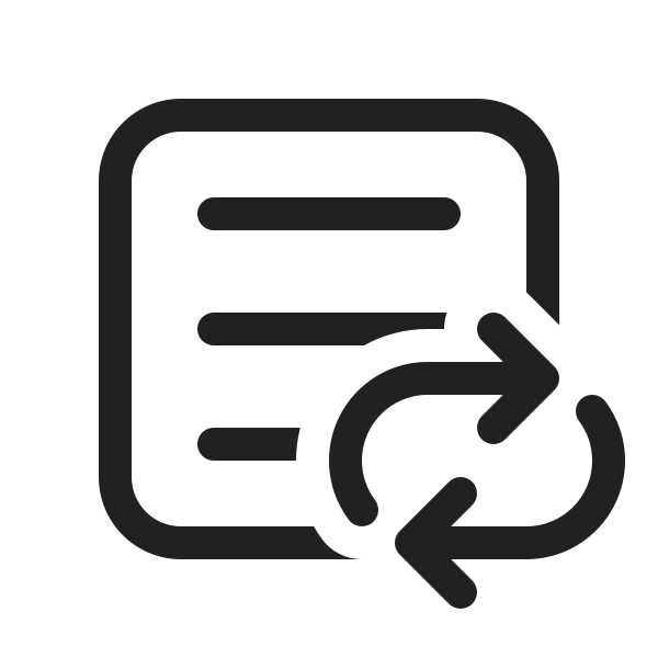 Ic Fluent Square Text Arrow Repeat All 20 Regular