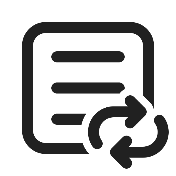 Ic Fluent Square Text Arrow Repeat All 24 Regular