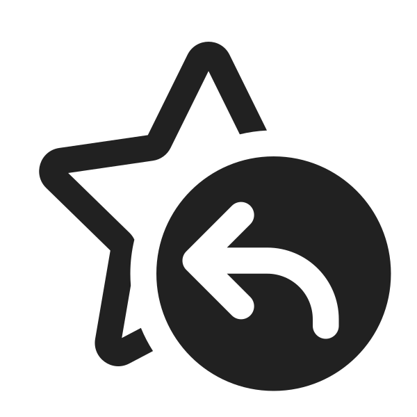 Ic Fluent Star Arrow Back 16 Regular