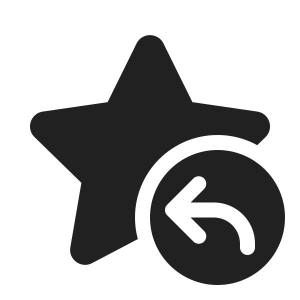 Ic Fluent Star Arrow Back 20 Filled