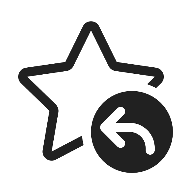 Ic Fluent Star Arrow Back 20 Regular