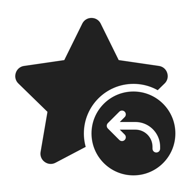 Ic Fluent Star Arrow Back 24 Filled