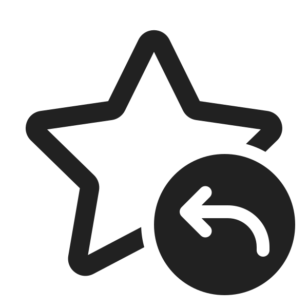 Ic Fluent Star Arrow Back 24 Regular