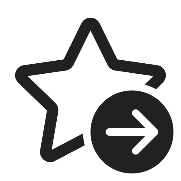 Ic Fluent Star Arrow Right End 24 Regular