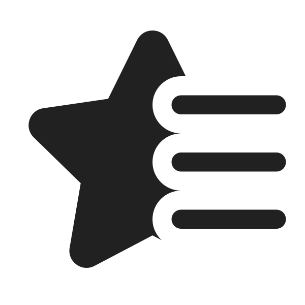 Ic Fluent Star Line Horizontal 3 16 Filled