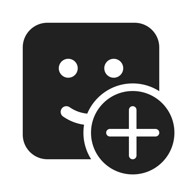 Ic Fluent Sticker Add 24 Filled