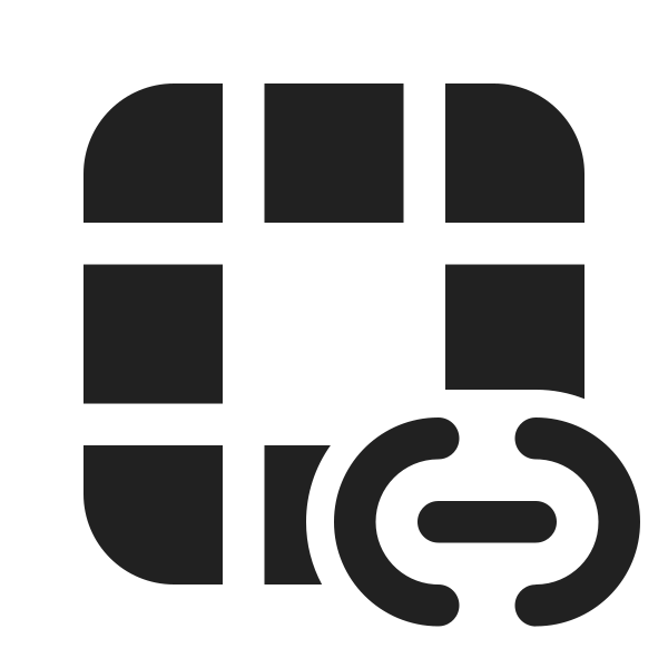 Ic Fluent Table Cell Center Link 24 Filled