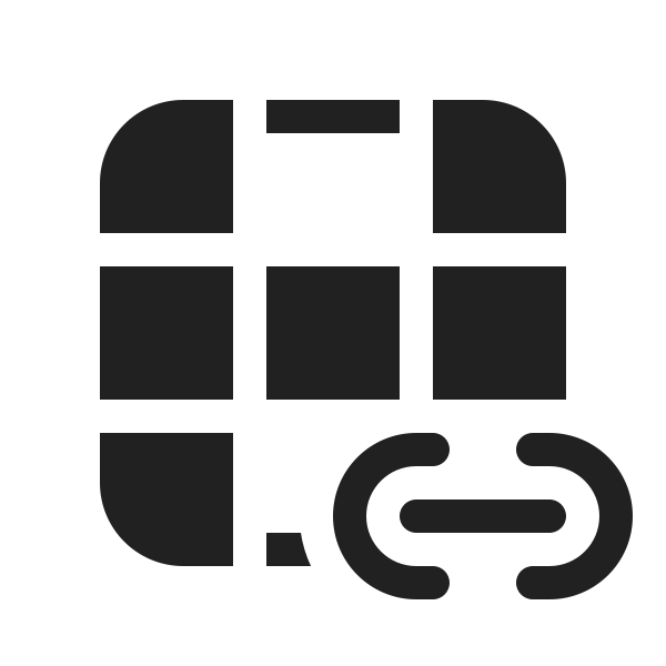 Ic Fluent Table Column Top Bottom Link 20 Filled