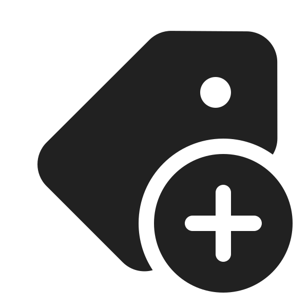 Ic Fluent Tag Add 20 Filled