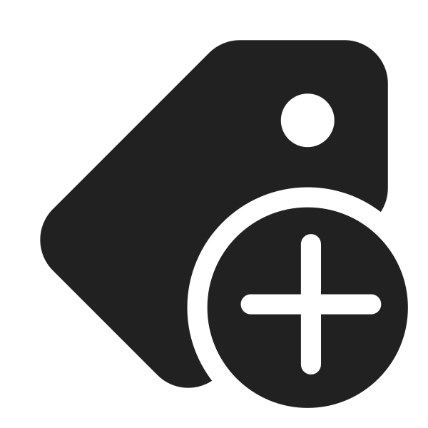 Ic Fluent Tag Add 32 Filled