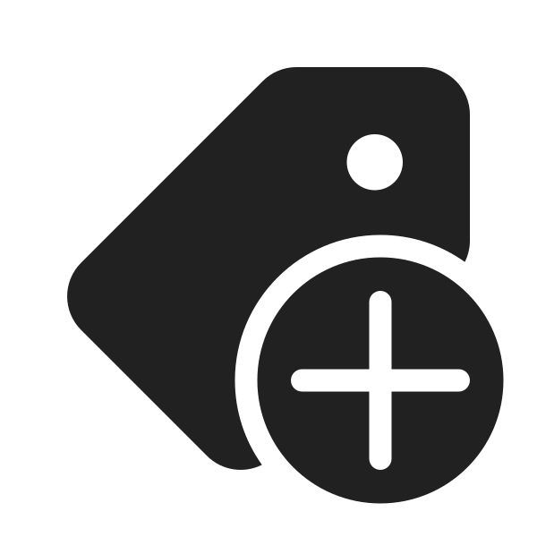Ic Fluent Tag Add 48 Filled