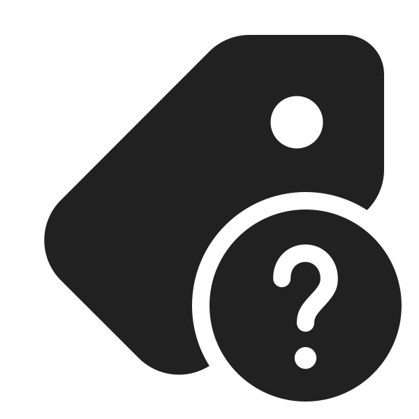 Ic Fluent Tag Question Mark 24 Filled