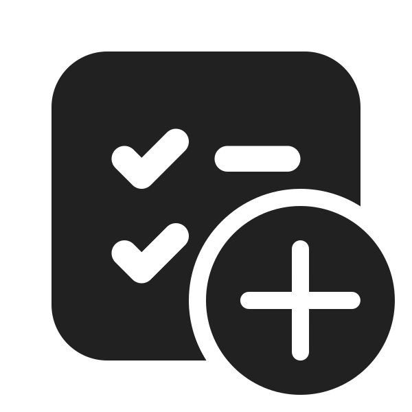 Ic Fluent Task List Square Add 24 Filled