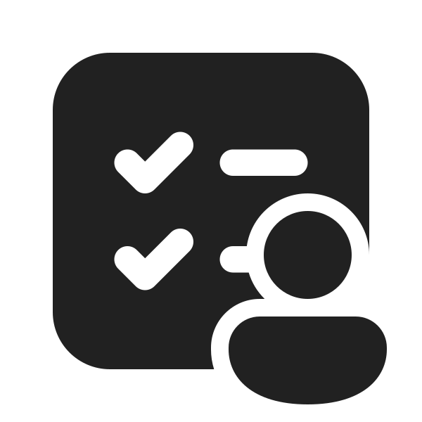 Ic Fluent Task List Square Person 24 Filled