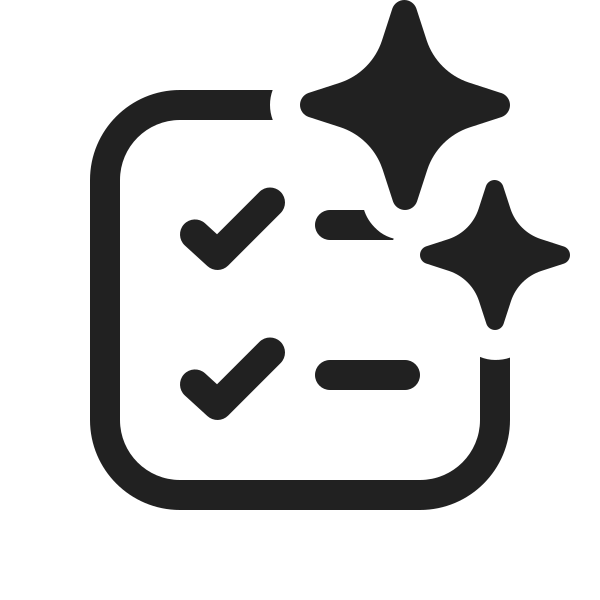 Ic Fluent Task List Square Sparkle 20 Regular