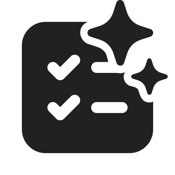Ic Fluent Task List Square Sparkle 24 Filled