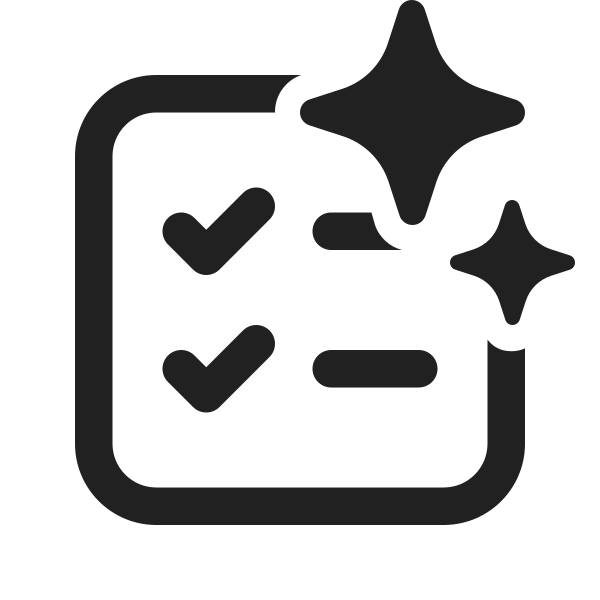 Ic Fluent Task List Square Sparkle 24 Regular