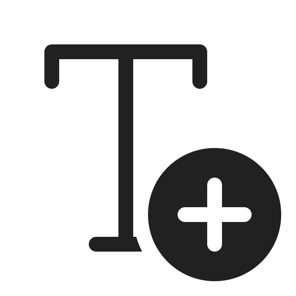 Ic Fluent Text Add 20 Regular