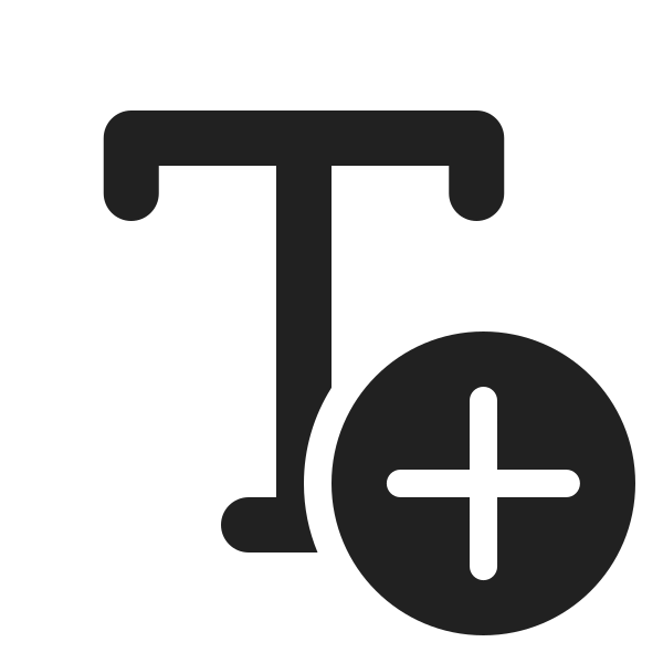 Ic Fluent Text Add T 24 Filled