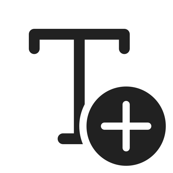 Ic Fluent Text Add T 24 Regular