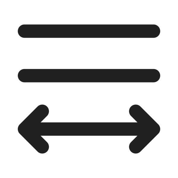 Ic Fluent Text Align Distributed Evenly 20 Filled