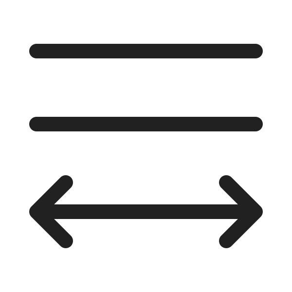 Ic Fluent Text Align Distributed Evenly 20 Regular