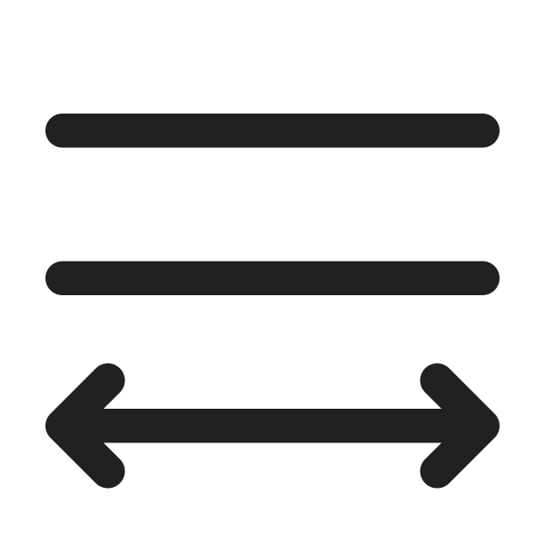 Ic Fluent Text Align Distributed Evenly 24 Regular