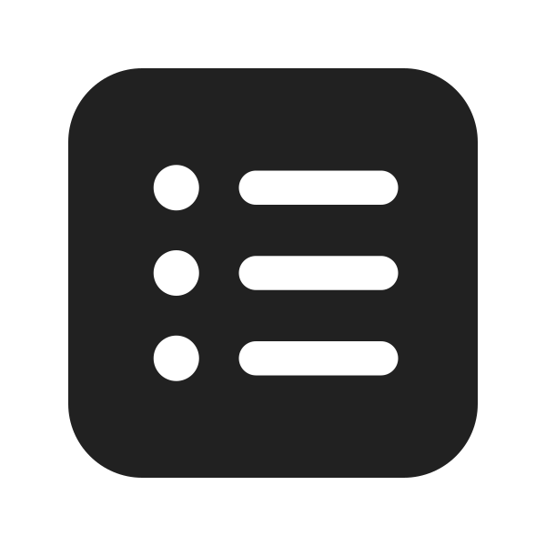 Ic Fluent Text Bullet List Square 24 Filled