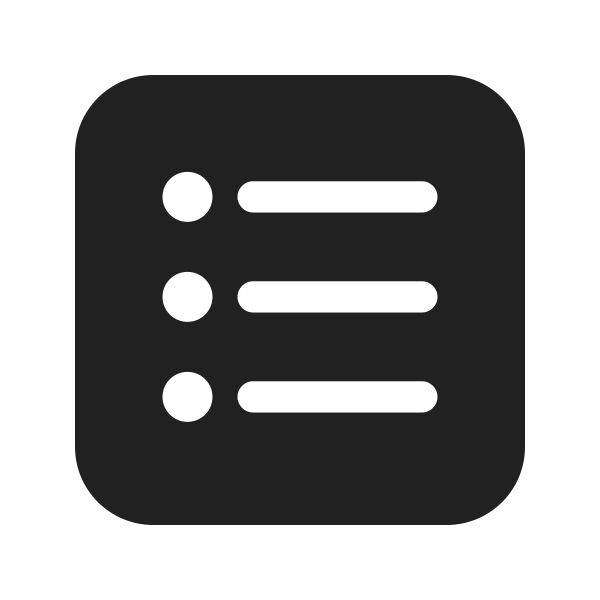 Ic Fluent Text Bullet List Square 48 Filled