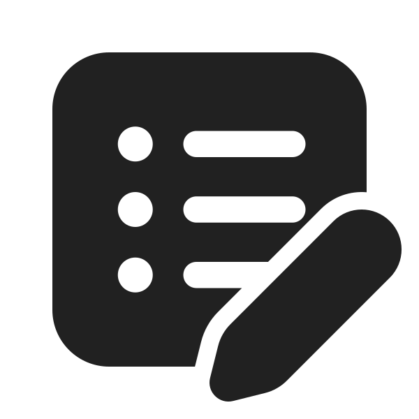 Ic Fluent Text Bullet List Square Edit 24 Filled