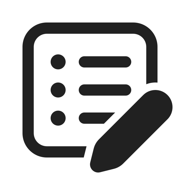 Ic Fluent Text Bullet List Square Edit 24 Regular