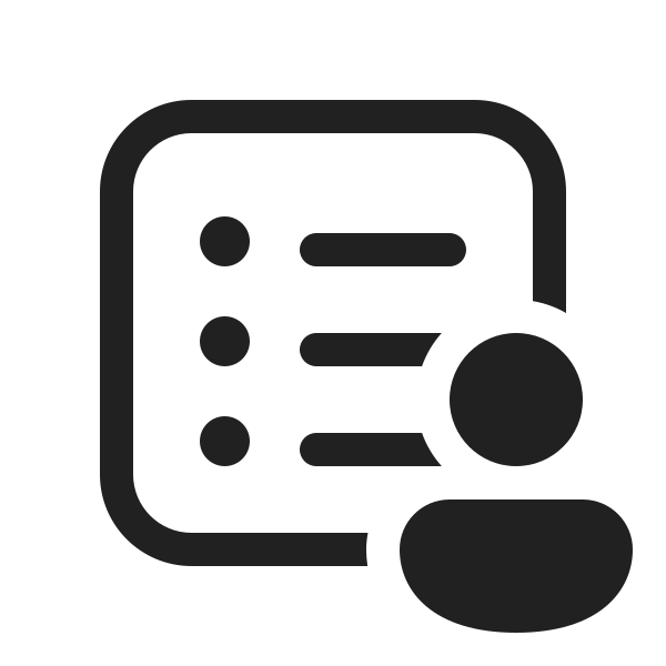 Ic Fluent Text Bullet List Square Person 20 Regular