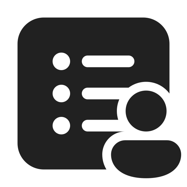 Ic Fluent Text Bullet List Square Person 32 Filled