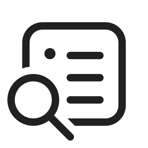 Ic Fluent Text Bullet List Square Search 20 Regular