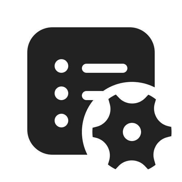 Ic Fluent Text Bullet List Square Settings 20 Filled