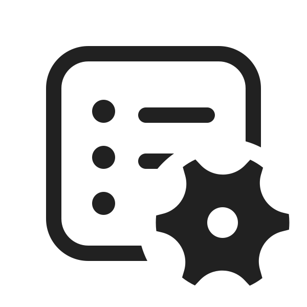 Ic Fluent Text Bullet List Square Settings 20 Regular