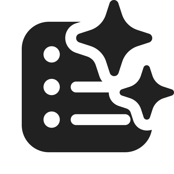 Ic Fluent Text Bullet List Square Sparkle 16 Filled