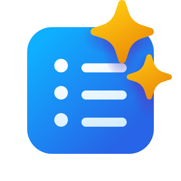 Ic Fluent Text Bullet List Square Sparkle 20 Color