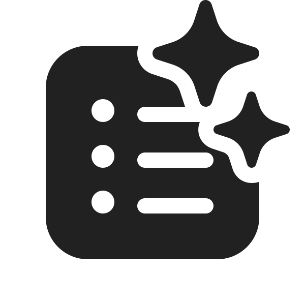 Ic Fluent Text Bullet List Square Sparkle 20 Filled