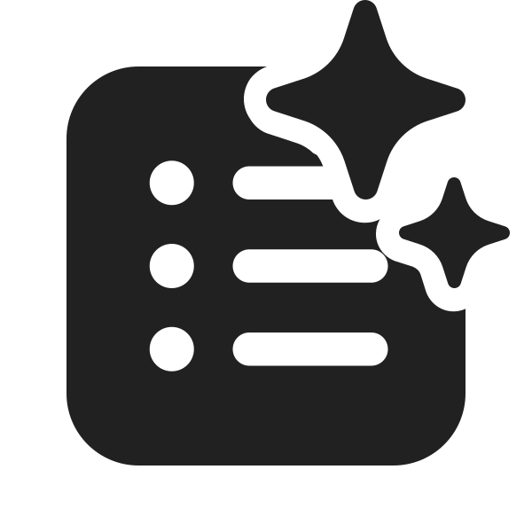 Ic Fluent Text Bullet List Square Sparkle 24 Filled