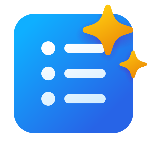 Ic Fluent Text Bullet List Square Sparkle 32 Color