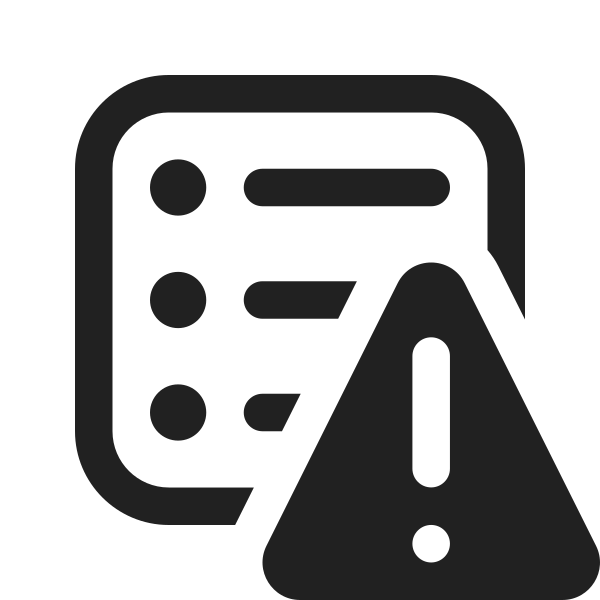 Ic Fluent Text Bullet List Square Warning 16 Regular