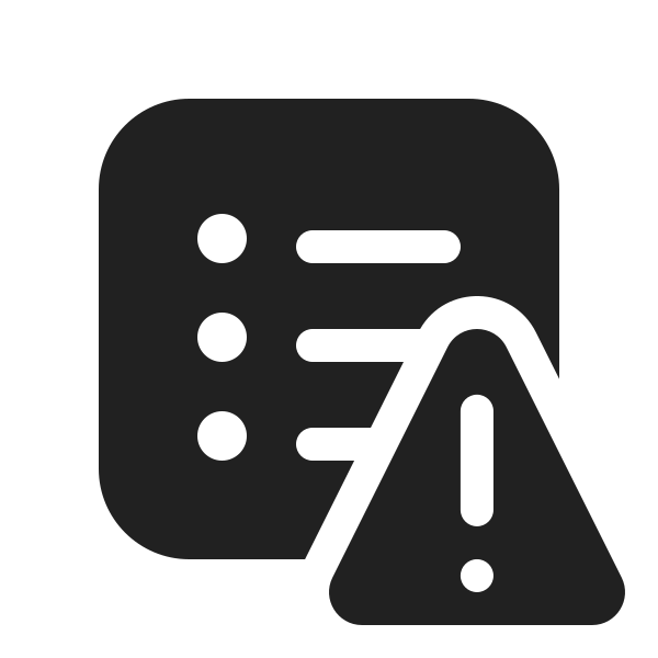 Ic Fluent Text Bullet List Square Warning 20 Filled